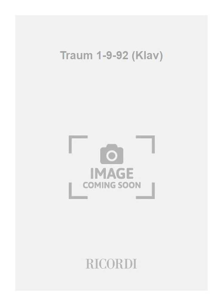 Traum 1-9-92 (Klav)